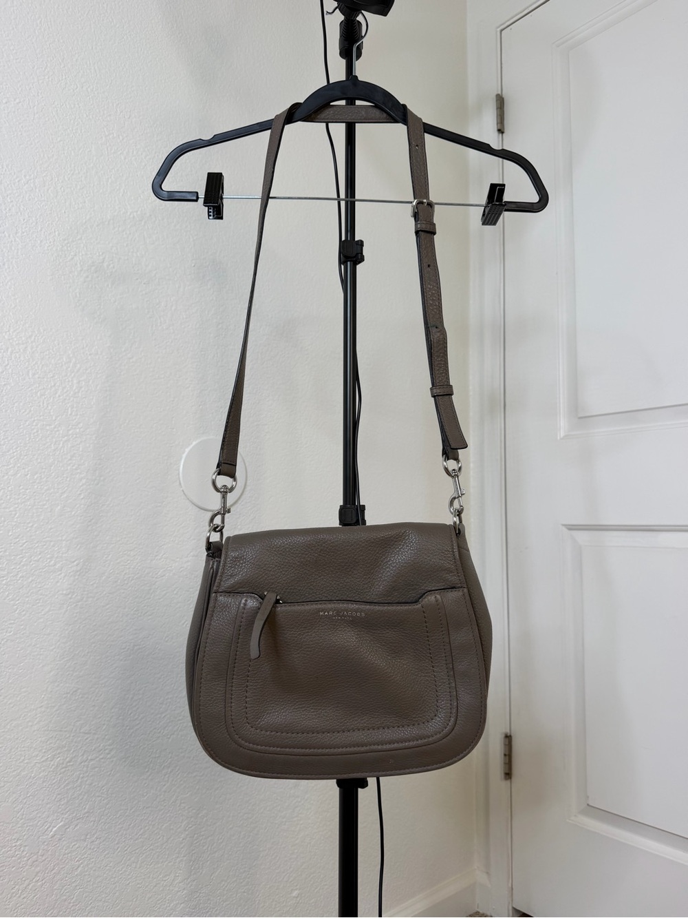 Marc Jacobs Taupe Leather Crossbody Bag
